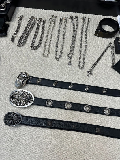 Chrome Hearts Vine Carved Leather Belt