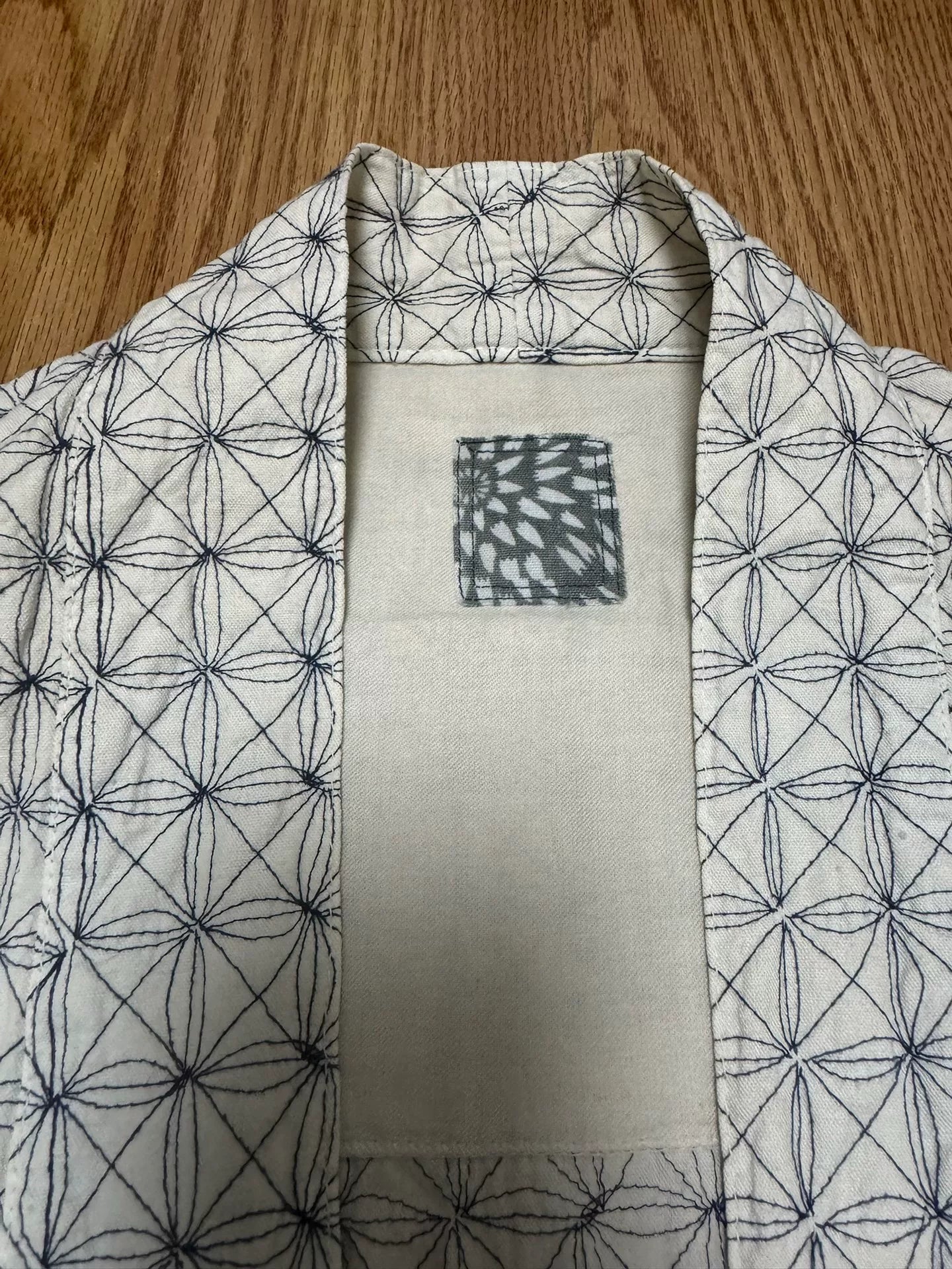 visvim sashiko lhamo shirt in white