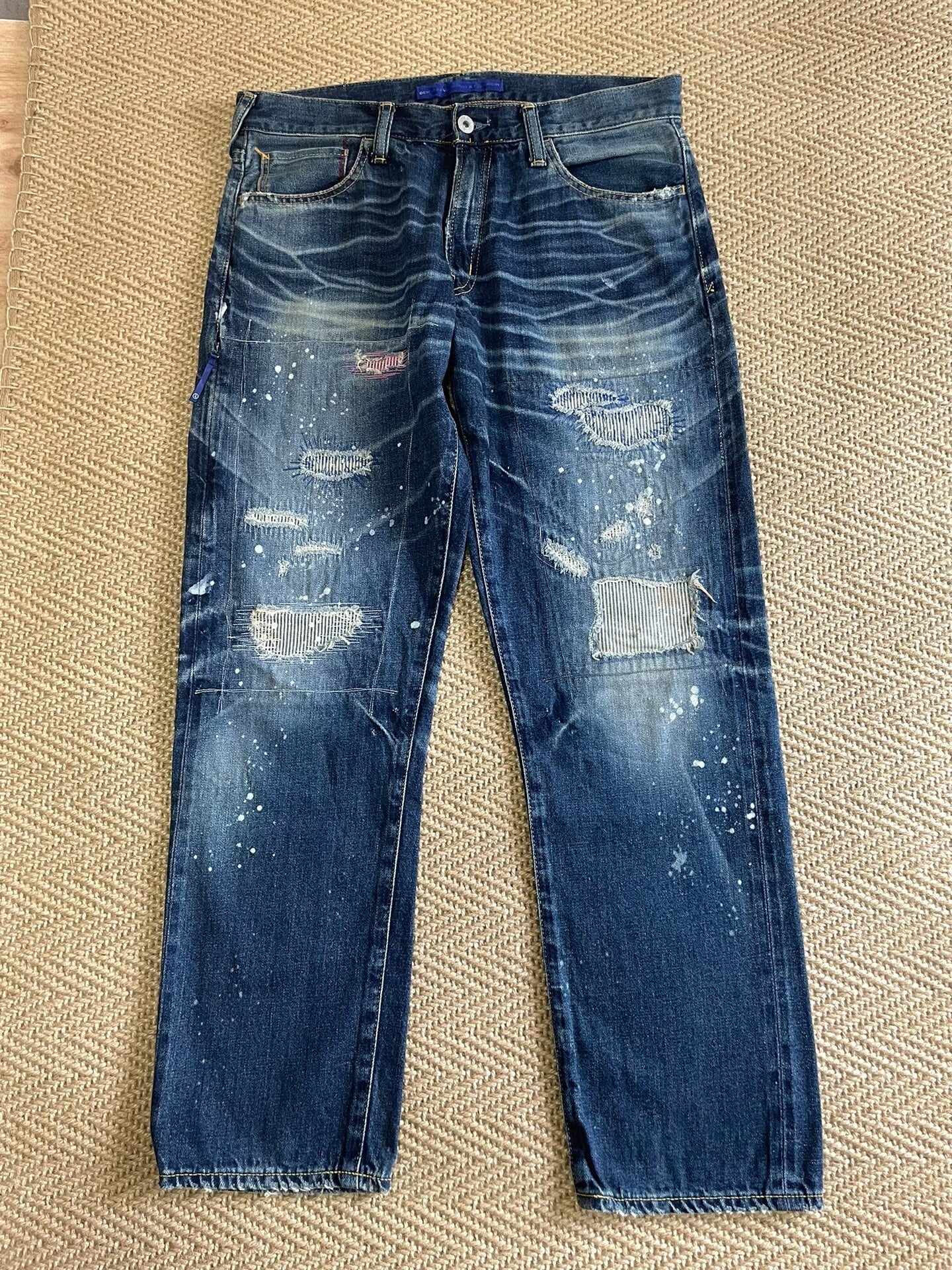 Vanquish Fragment Distressed Splatter Jeans