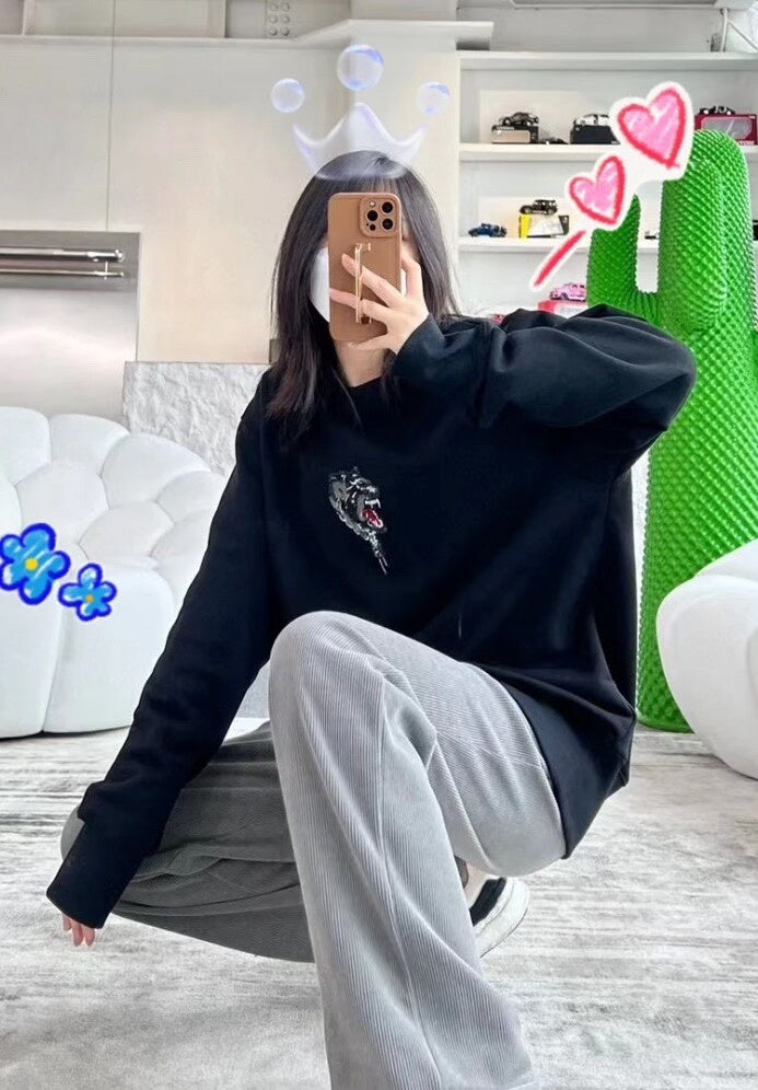 givenchy black logo sweatshirt size m