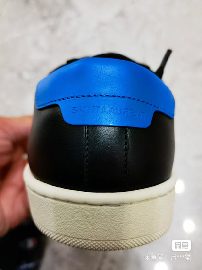 SAINT LAURENT SLP Men's Black Blue Sneakers