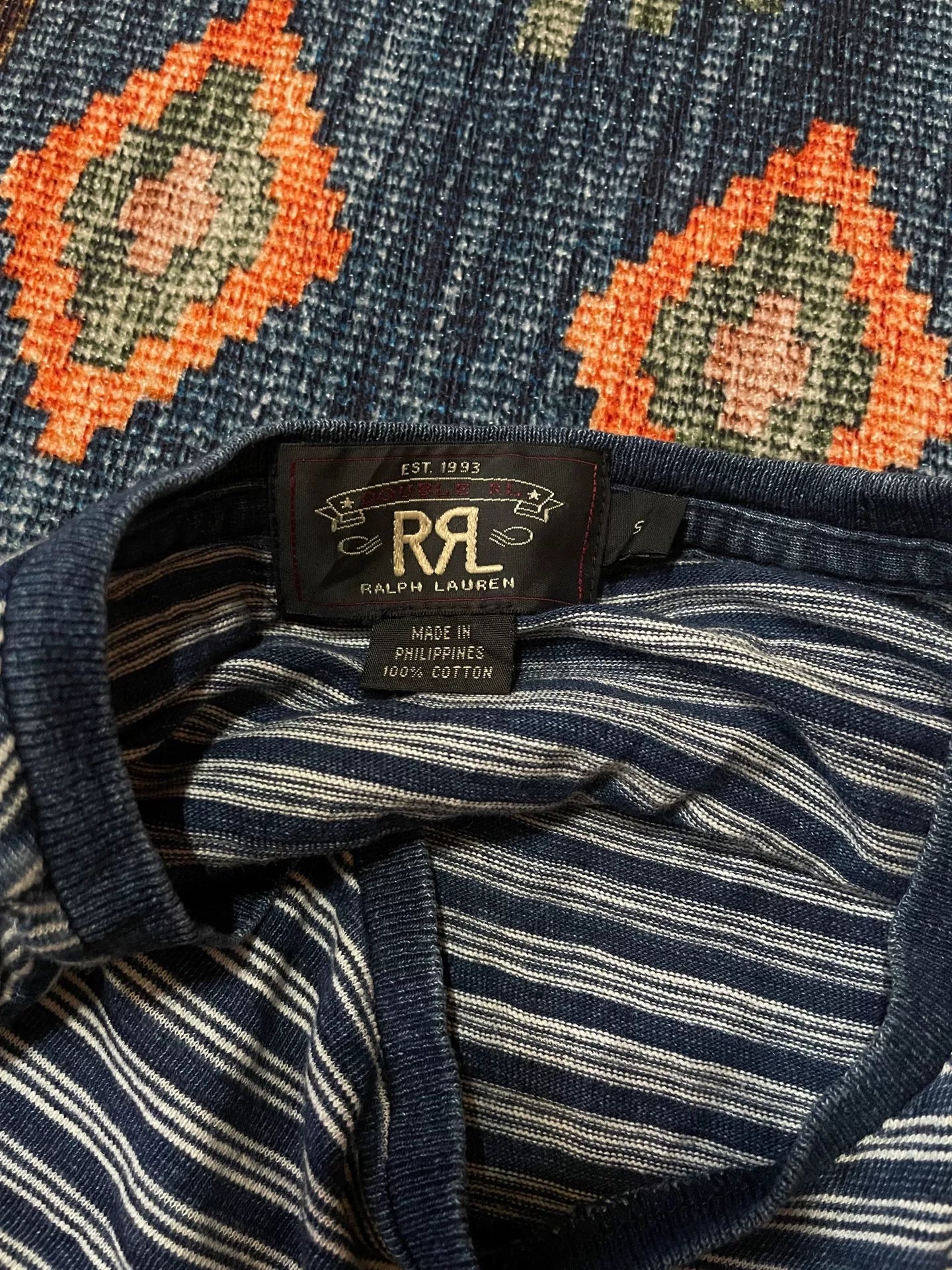 RRL Stripe Pocket Short Sleeve T-shirt S
