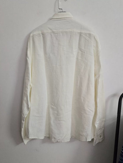 Porter Classic Bamboo Linen White Shirt