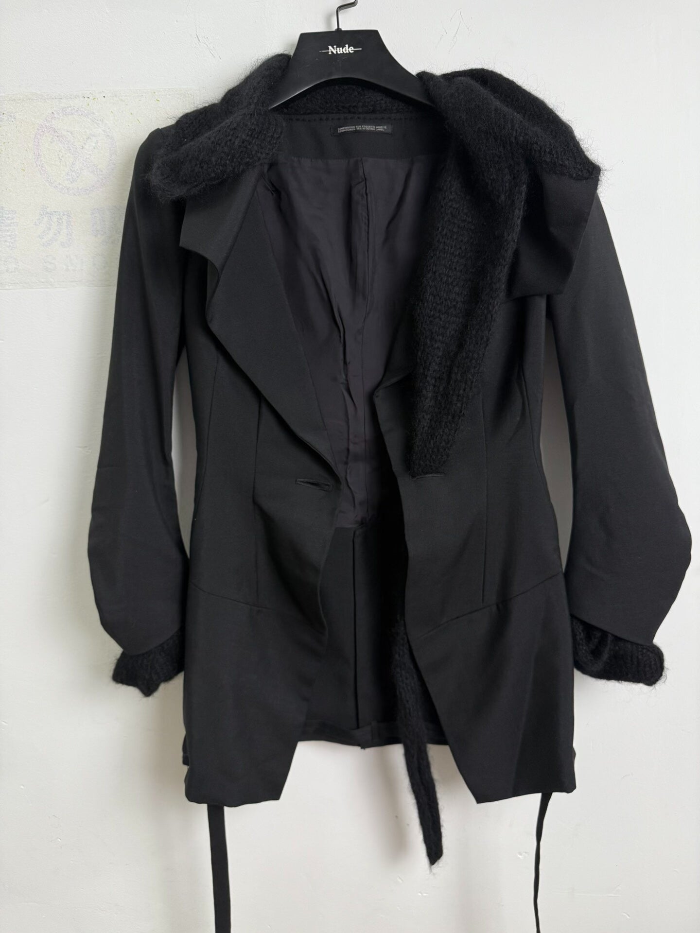 yohji yamamoto deconstructed wool suit jacket