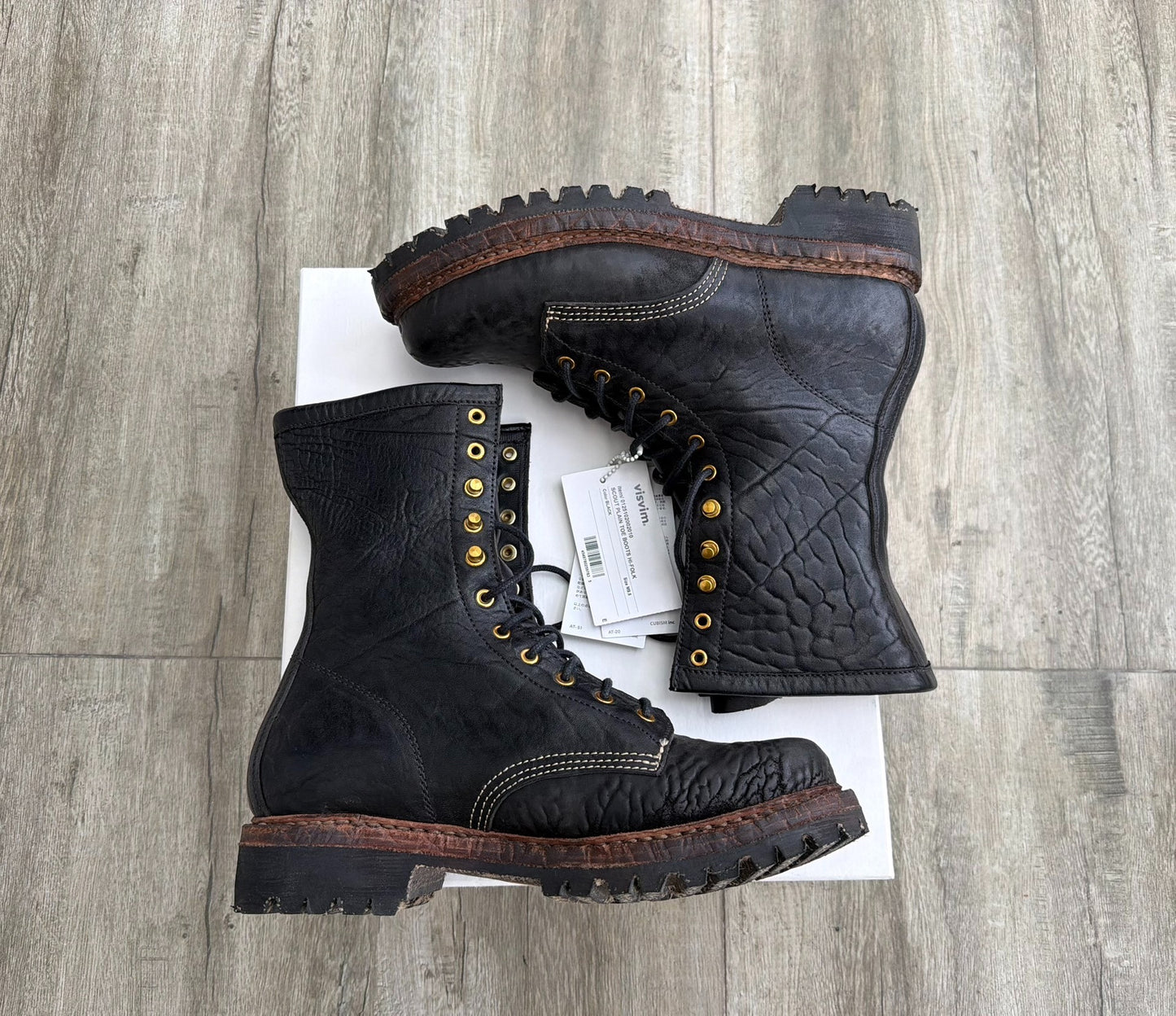VISVIM SCOUT PLAIN TOE HI-FOLK BOOTS