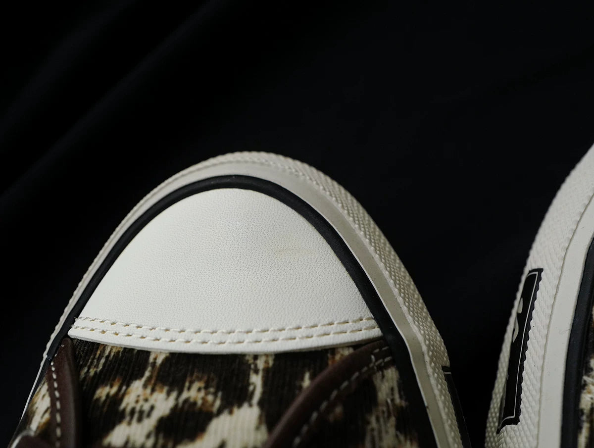 visvim skagway low leopard canvas shoes