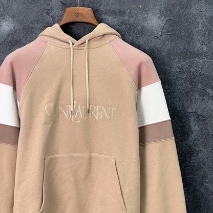 SAINT LAURENT Embroidered Cotton Hoodie