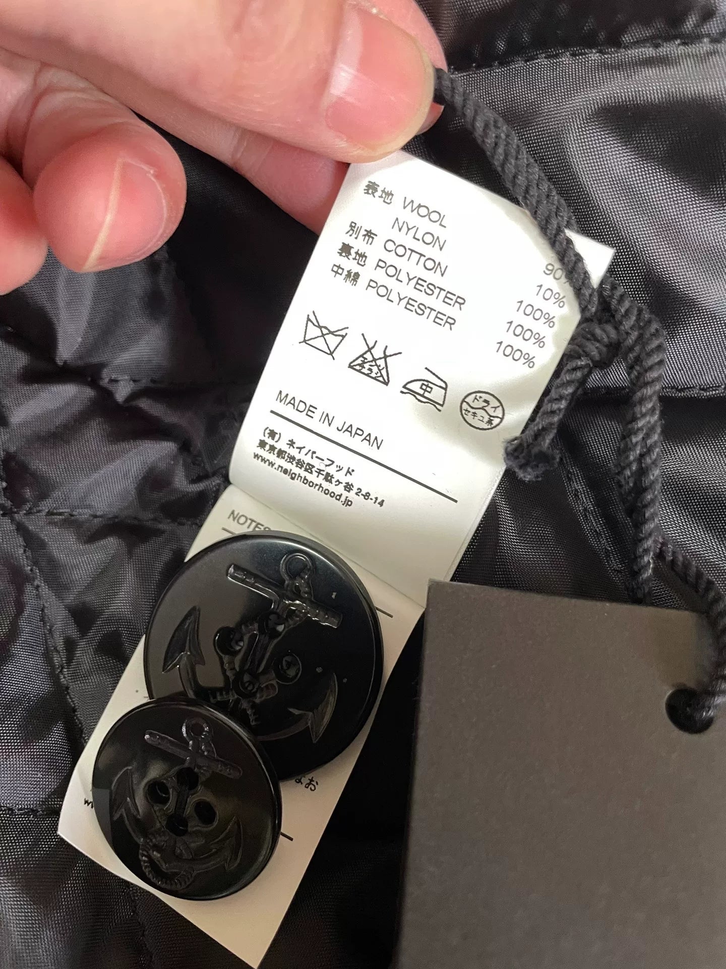 NEIGHBORHOOD P/WN-COAT Wool Double-Breasted Overcoat