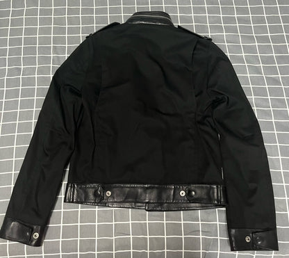 Saint Laurent Paris Leather Accent Jacket