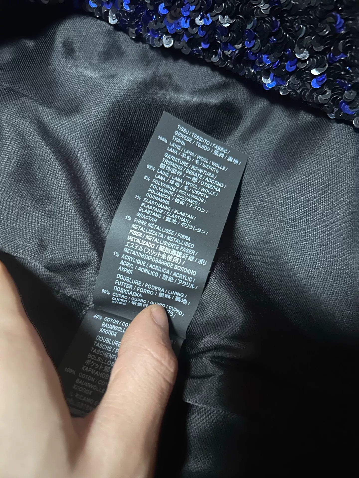 Saint Laurent Black Blue Gradient Jacket