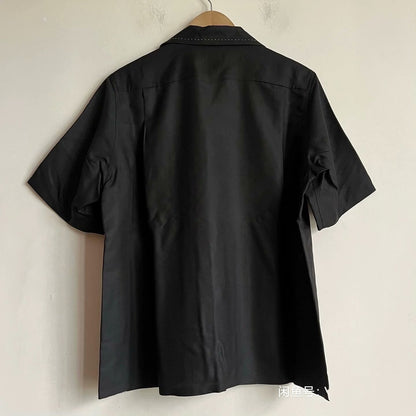 visvim KEESEY S/S Shirt with Argyle Patches