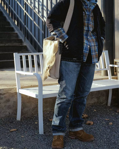 visvim brigadier mid-folk boots with unique design