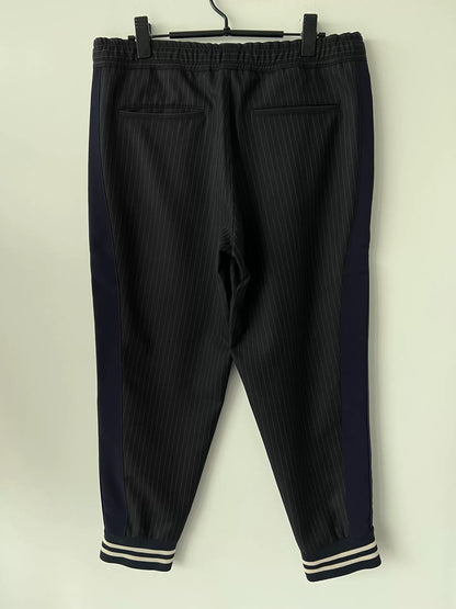 alexander mcqueen pinstripe suit jacket with removable collar