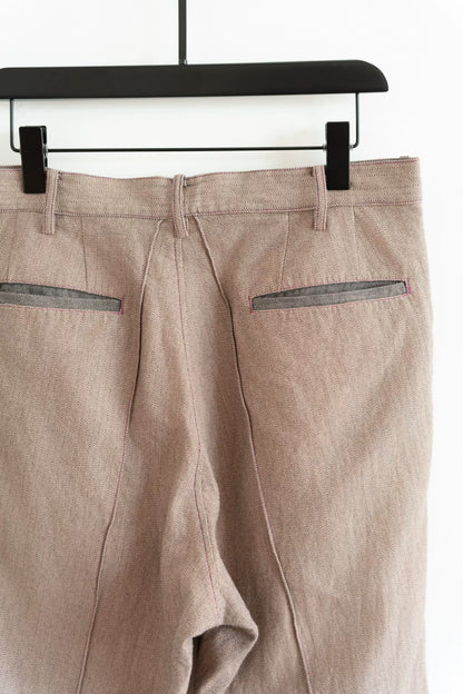 Sulvam Knife Edge Pants in Beige