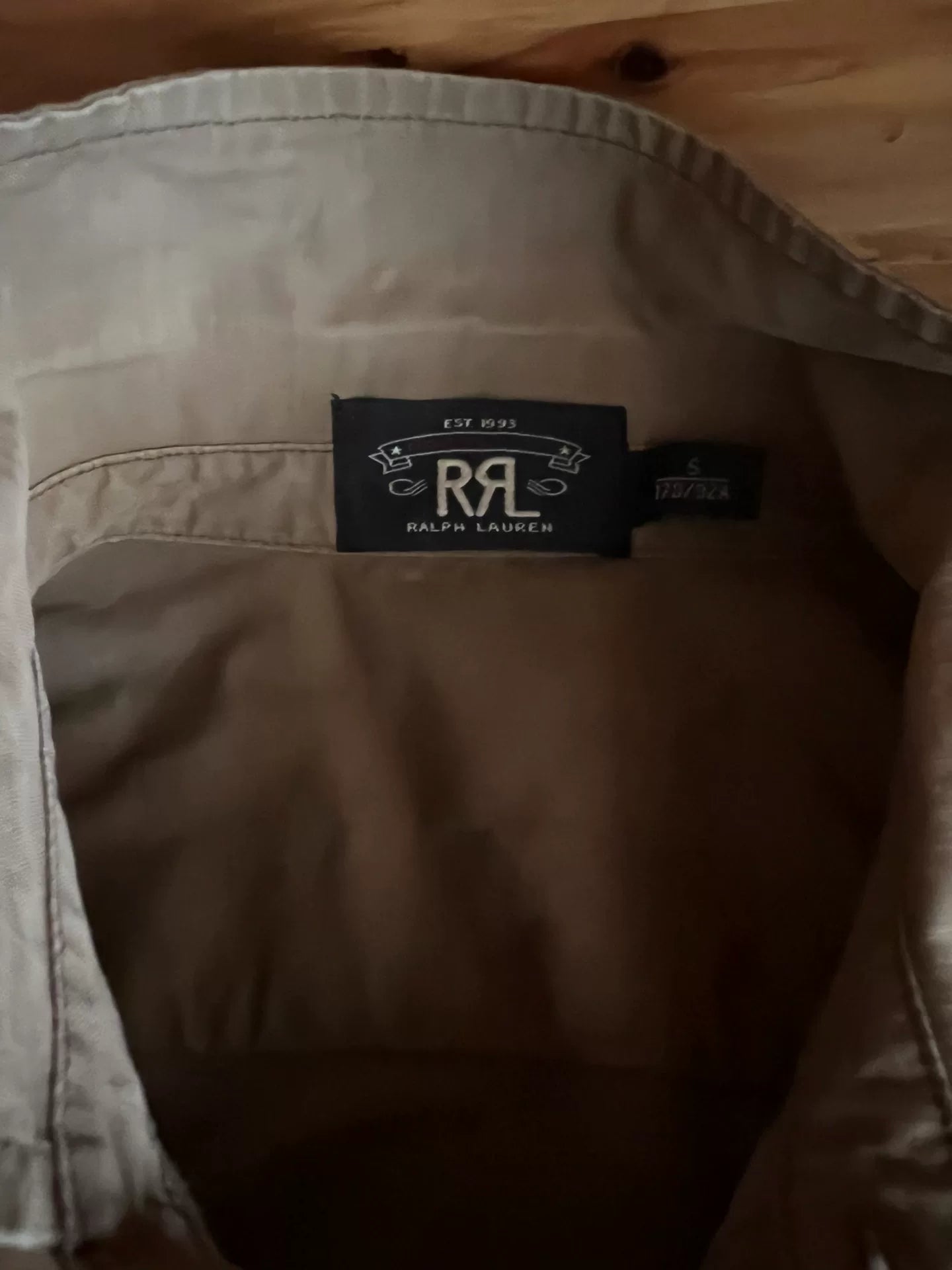 khaki military style pullover shirt jacket