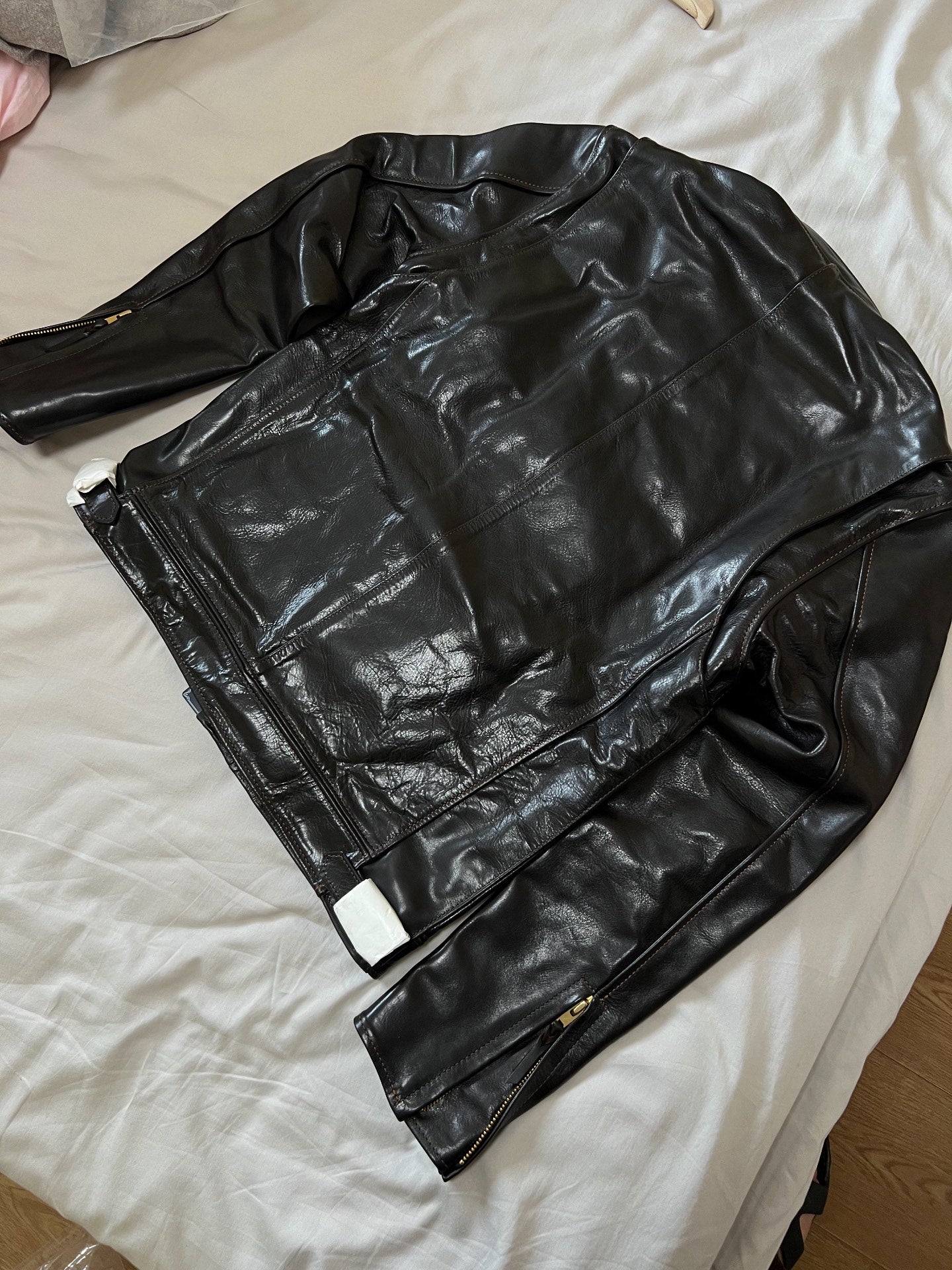 The Flat Head Stand Collar Horsehide Jacket
