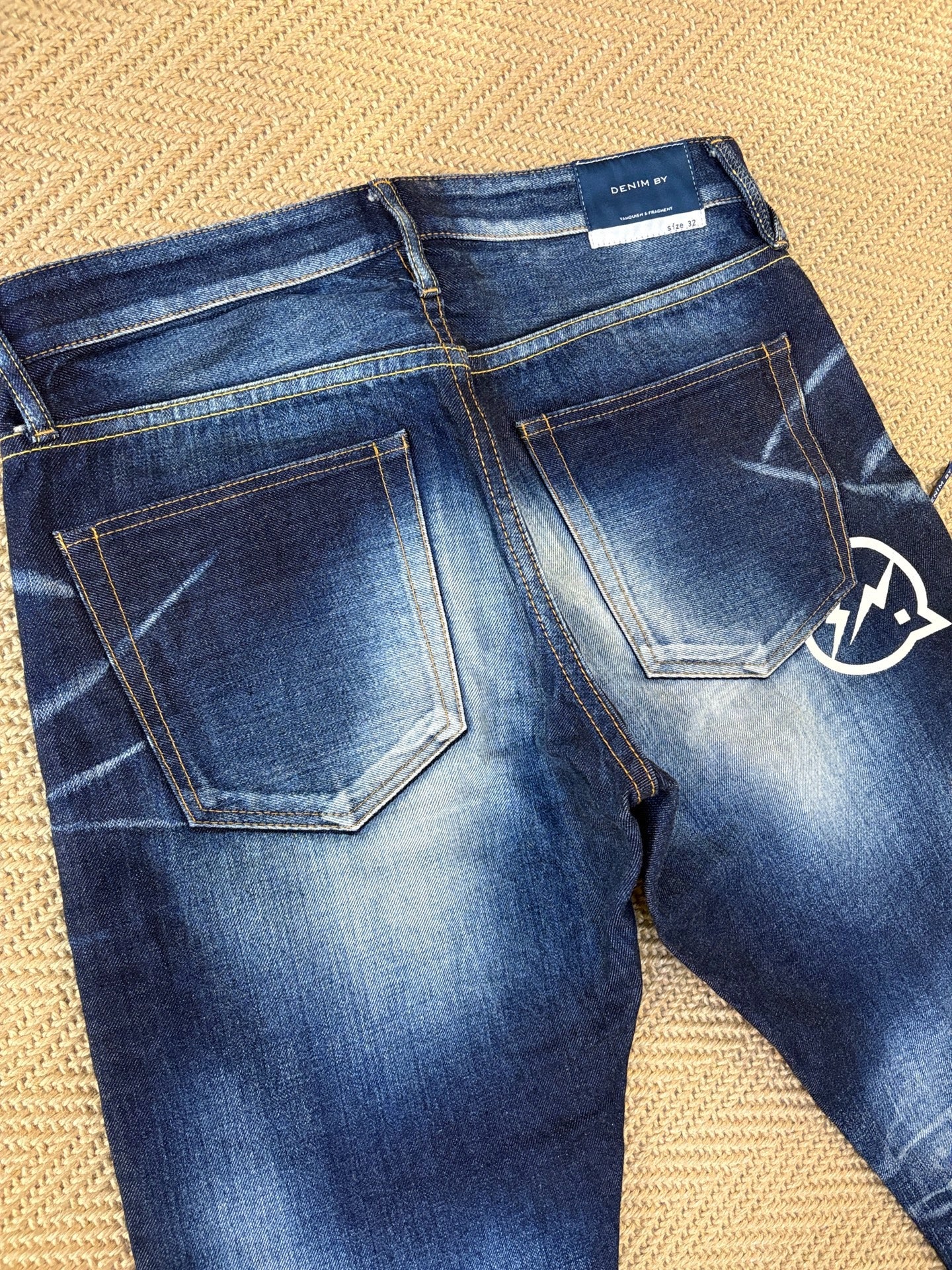 Denim by Vanquish & Fragment Washed Crop Jeans