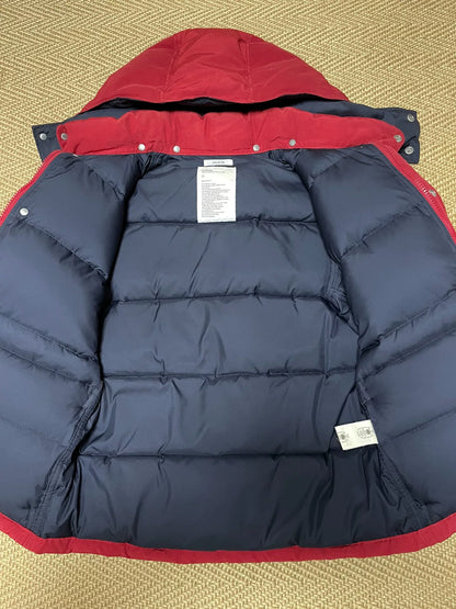 WTAPS Red Down Jacket with Removable Hood