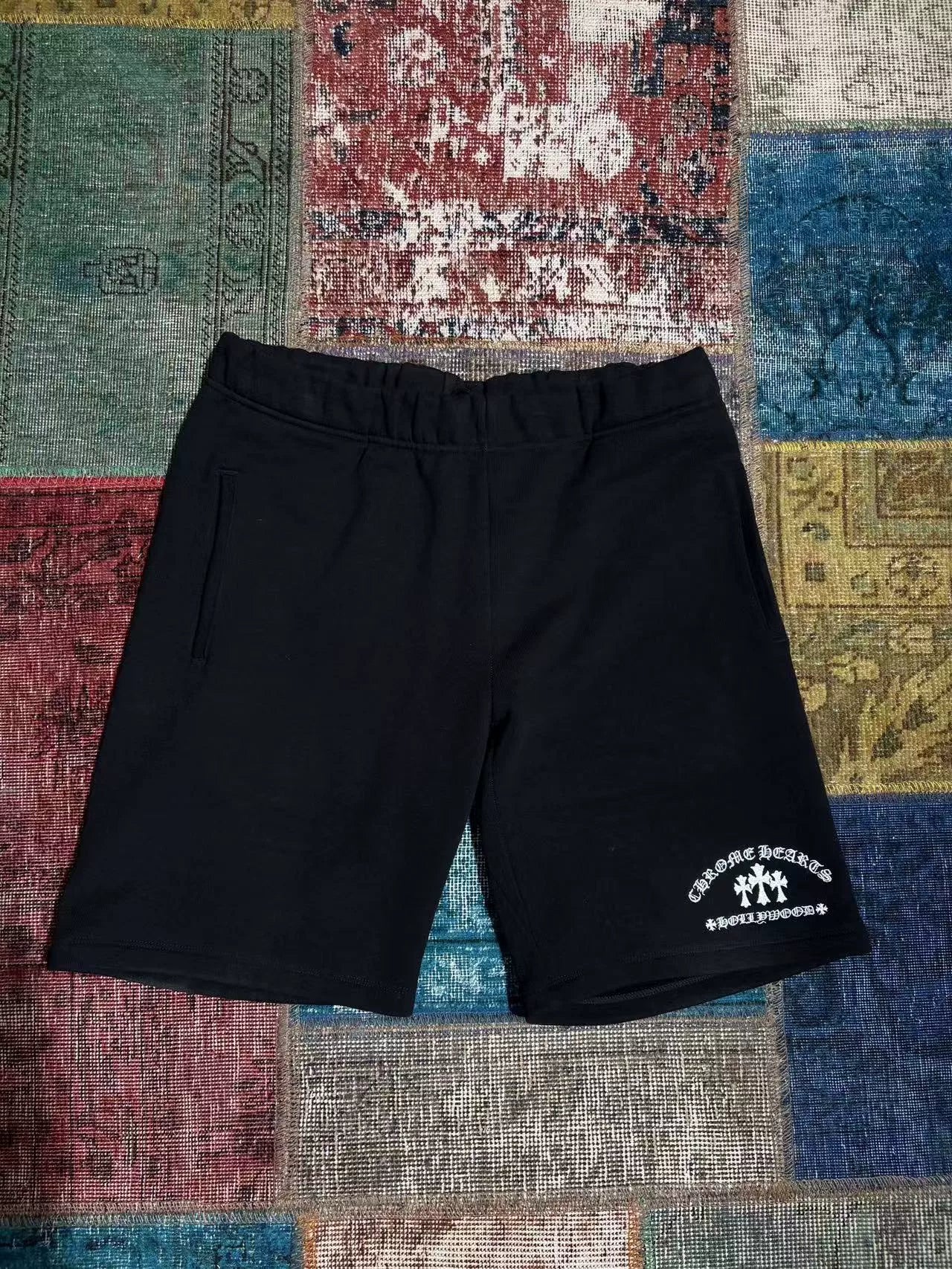 Chrome Hearts Black Embroidered Shorts