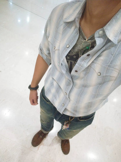 RRL Vintage Western Striped Shirt