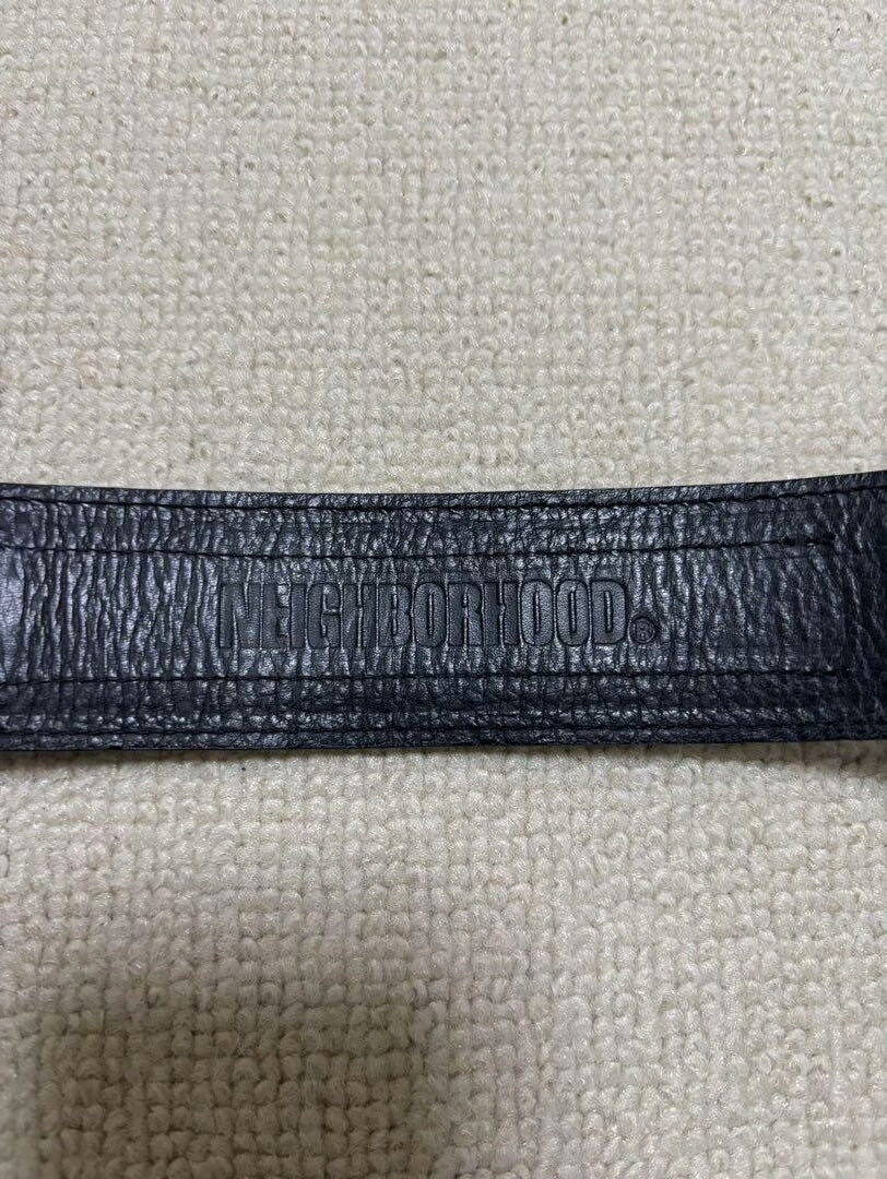 black leather adjustable wristband with logo