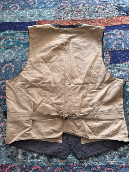 rrl salt and pepper vest in xl