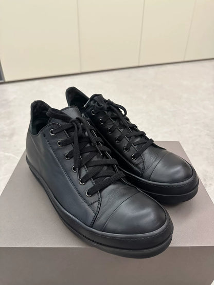 Rick Owens x Converse Black Leather Sneakers