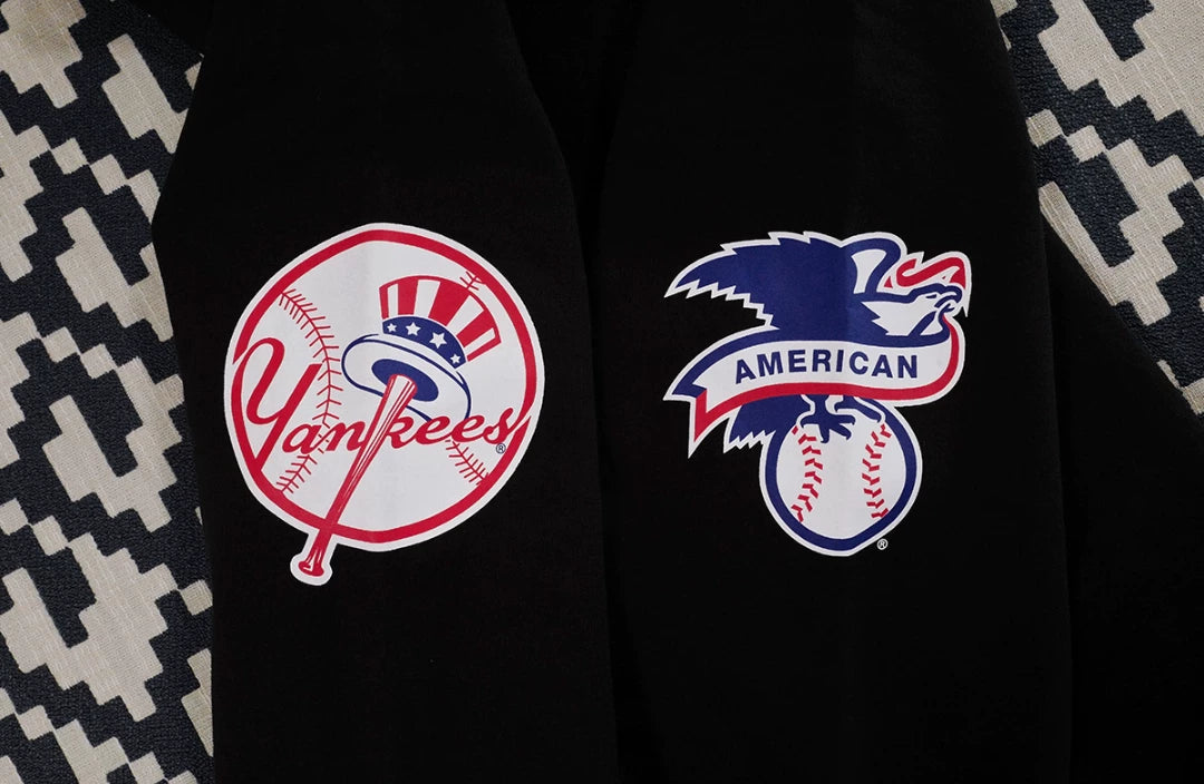 supreme x yankees hooded sweatshirt black