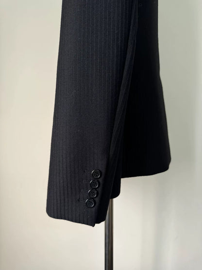 Saint Laurent Black Pinstriped Blazer
