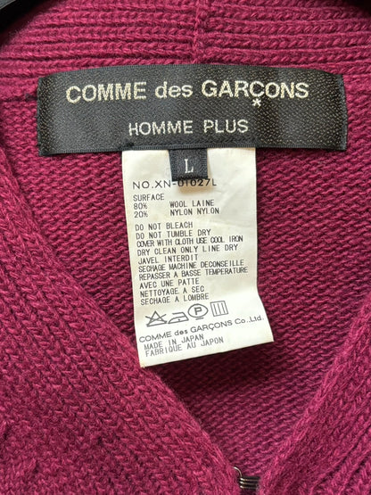 Comme des Garçons AW2000 Bordeaux Red Sweater