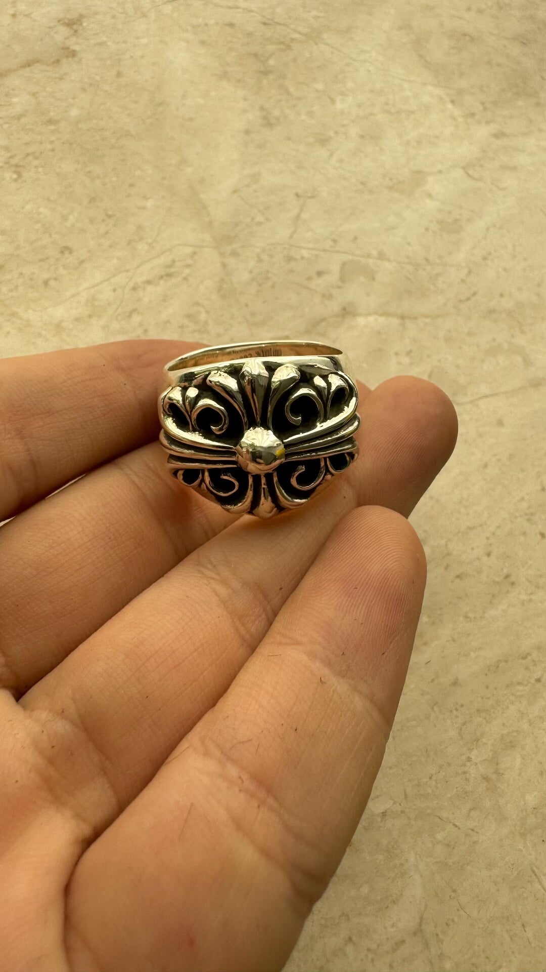 chrome hearts silver guardian keeper ring