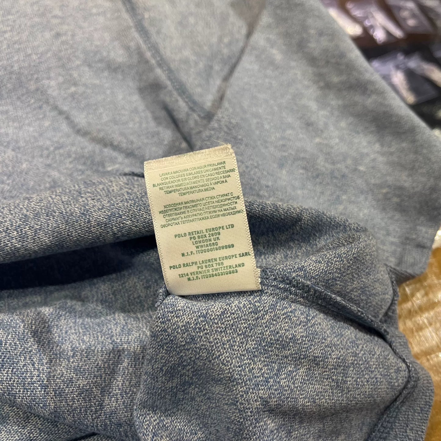 gray long sleeve henley shirt by Ralph Lauren