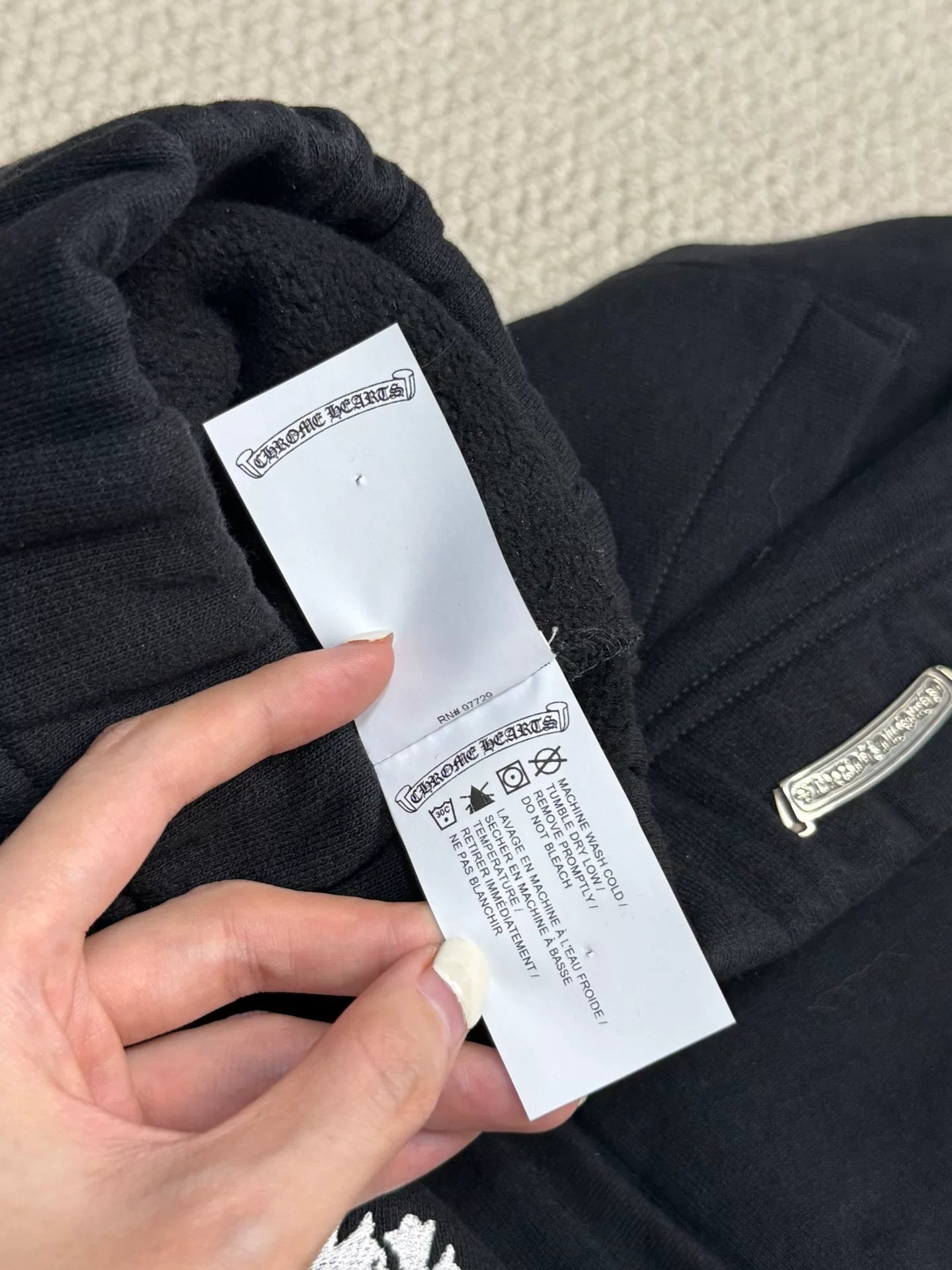 Chrome Hearts Cross Embroidery Black Sweatpants