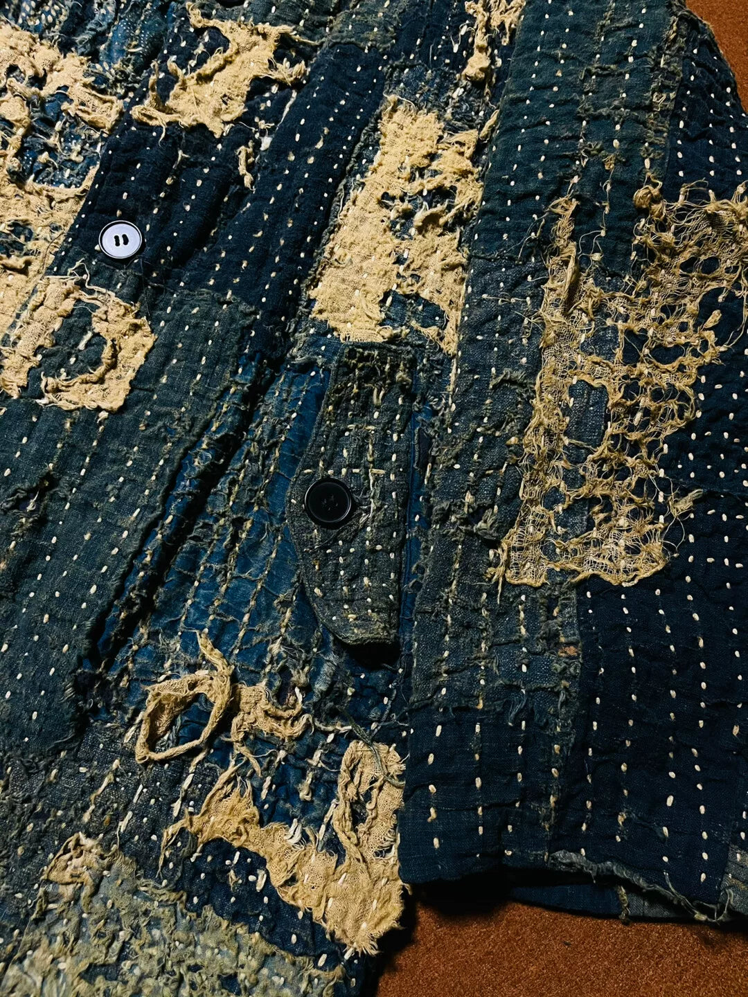 boro kofu custom patchwork denim coat