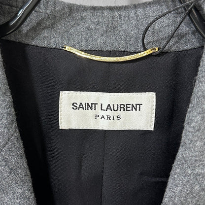 Saint Laurent Gray Double-Breasted Blazer