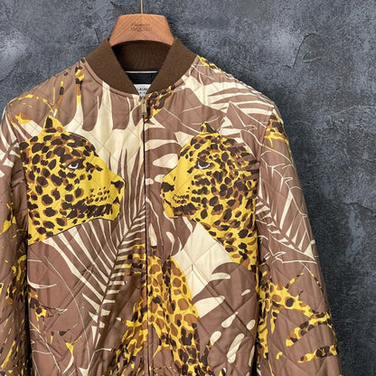 Saint Laurent Animal Print Quilted Jacket
