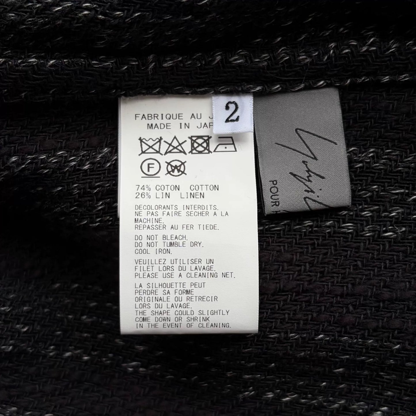 yohji yamamoto twisted long shirt