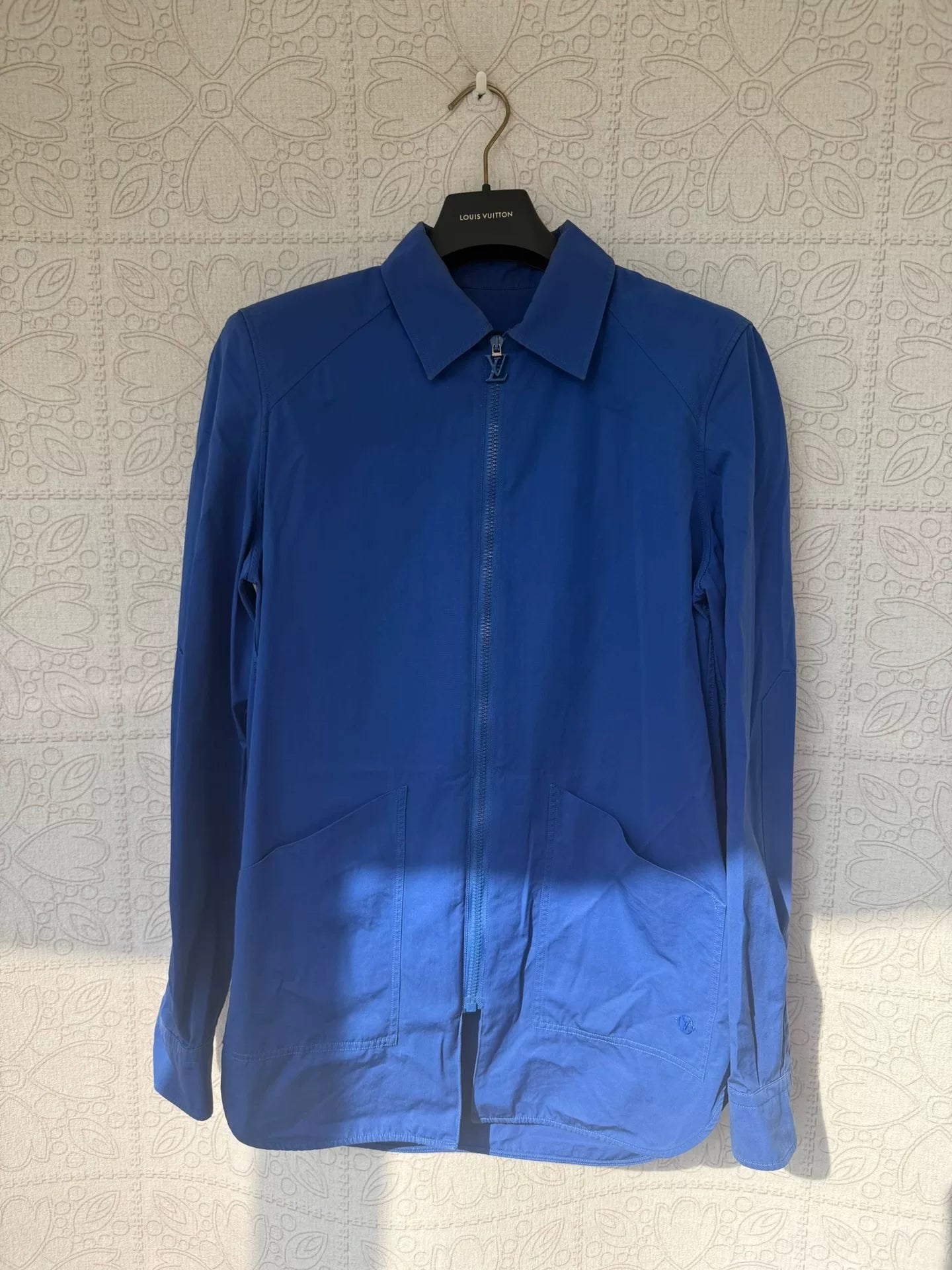 louis vuitton blue casual shirt size s