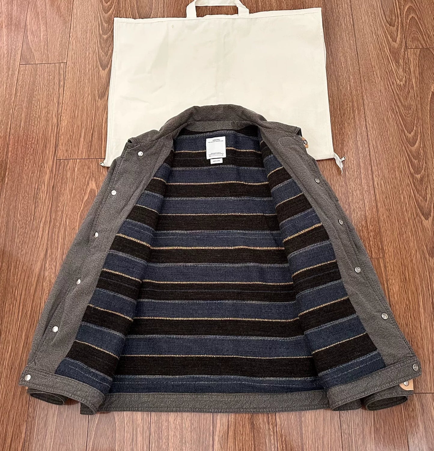 visvim willis blouson coach jacket grey