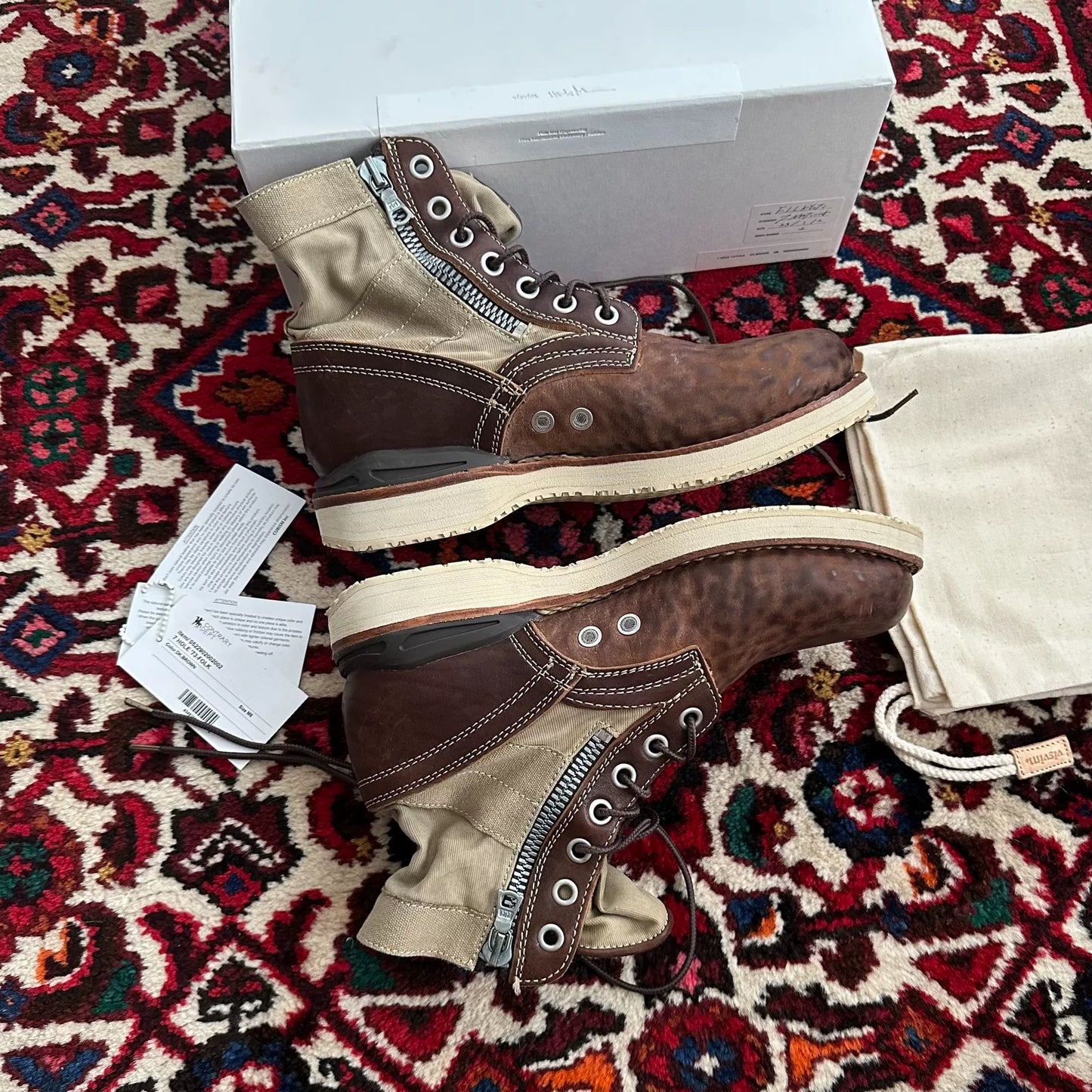 visvim 22aw unique leather boots size 8