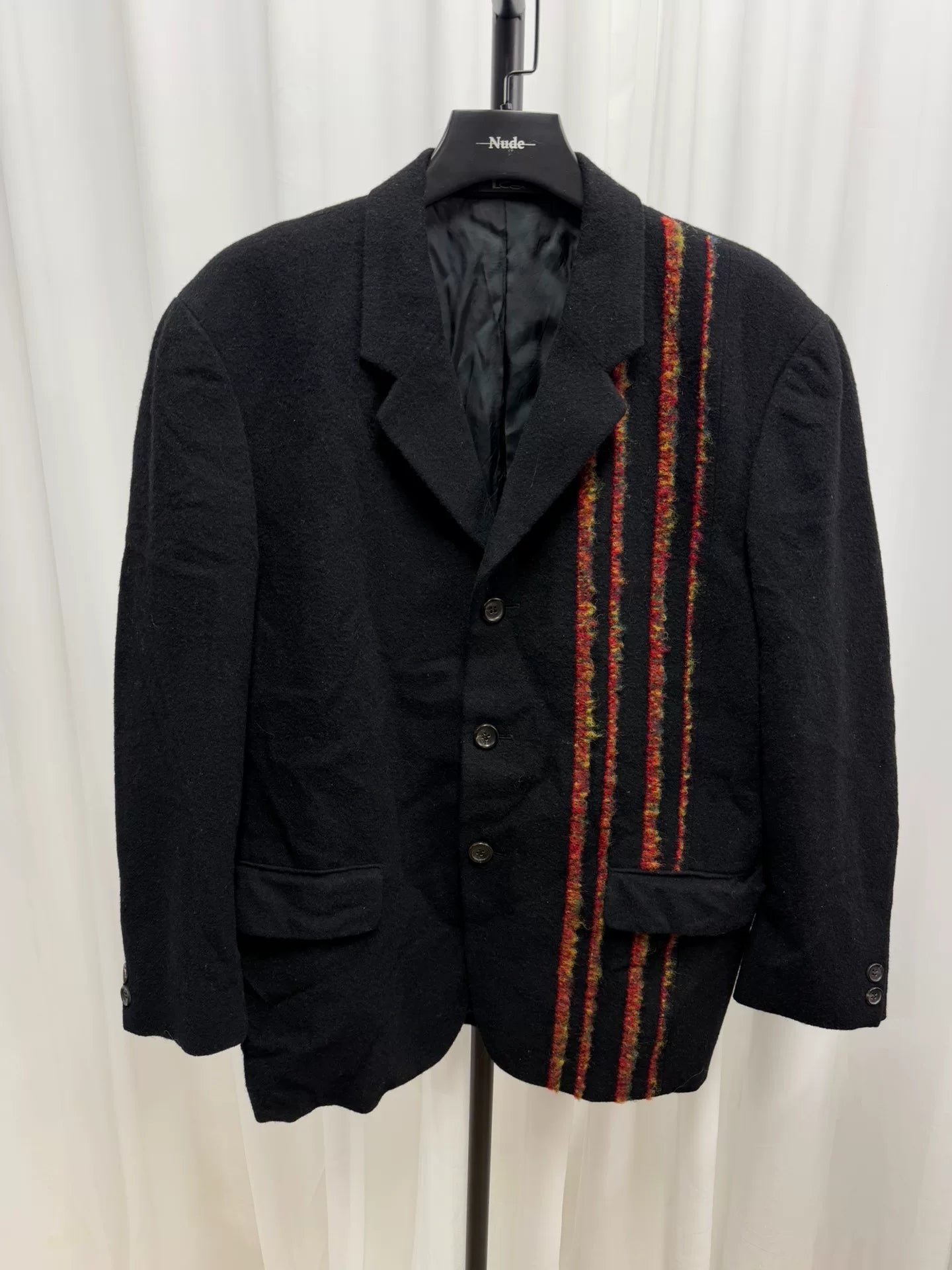 yohji yamamoto men's LQMEN jacket with stripes