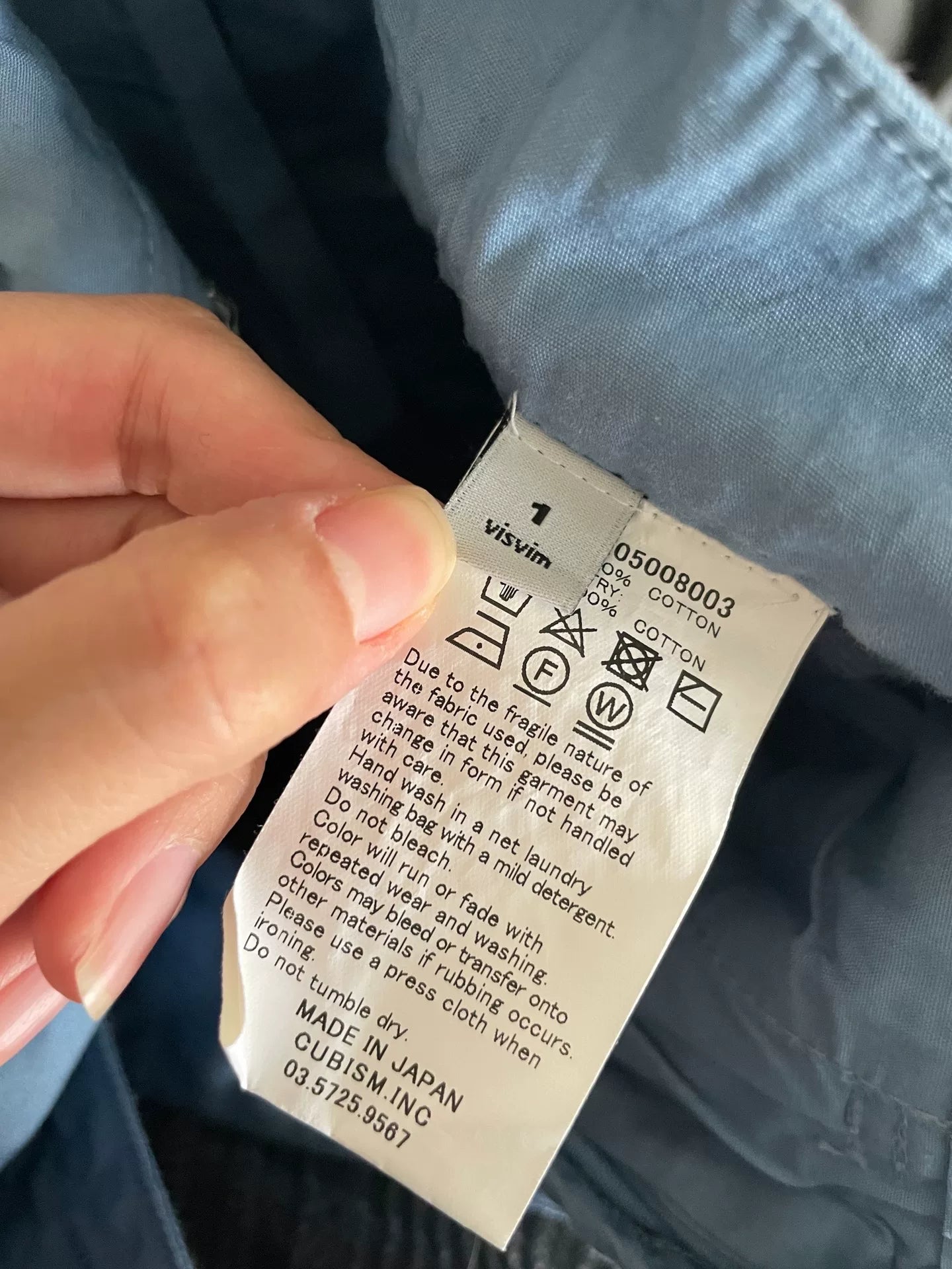 visvim HAKAMA Blue Cotton Pants