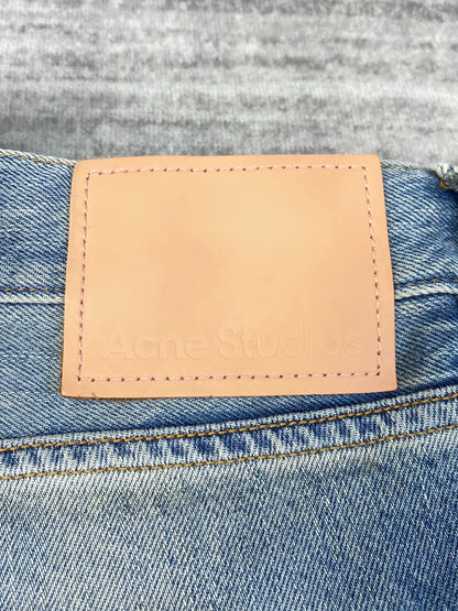 Acne Studios Blue Ink Splash Baggy Jeans