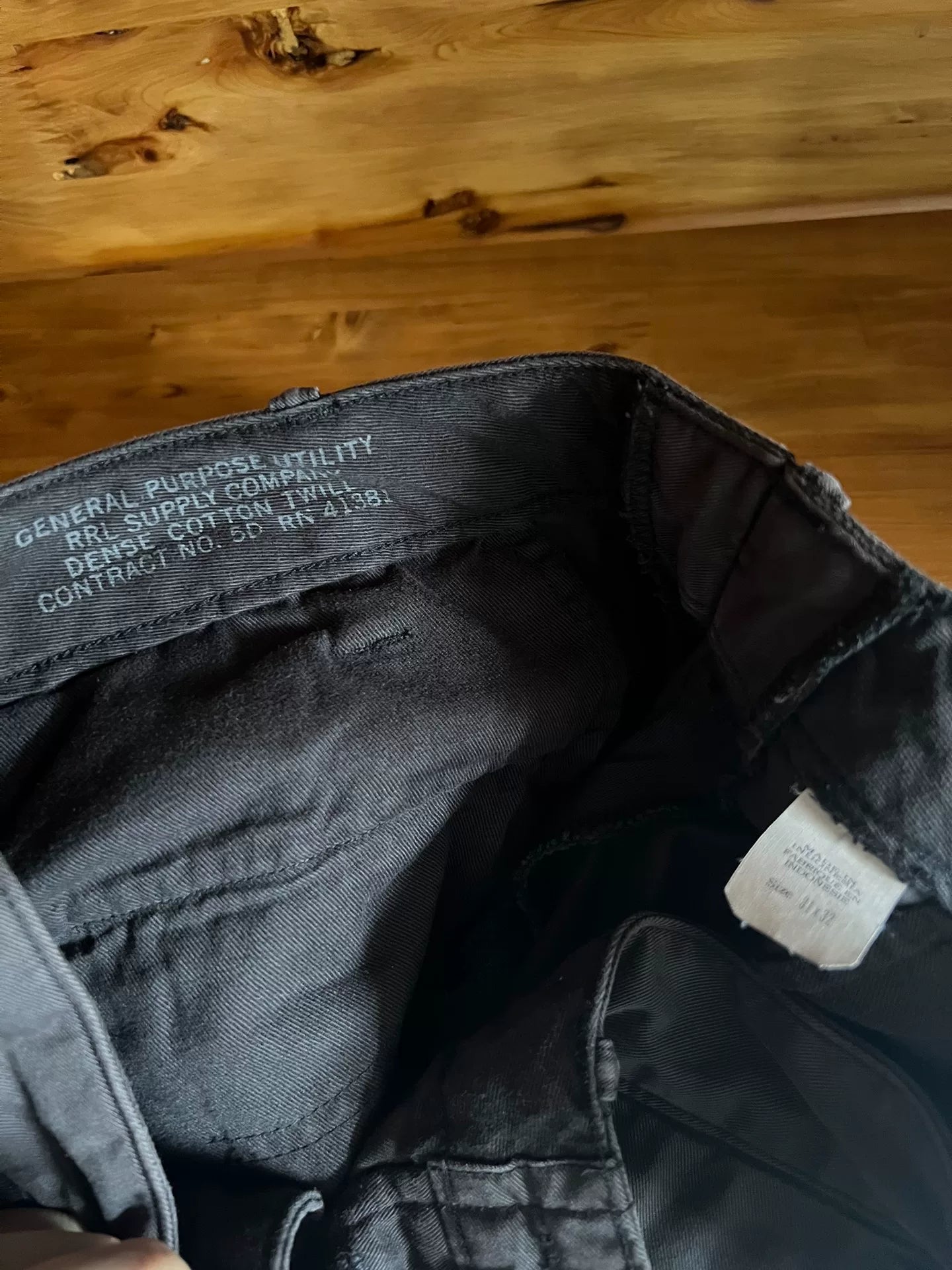 RRL Double RL Gray Black Casual Pants