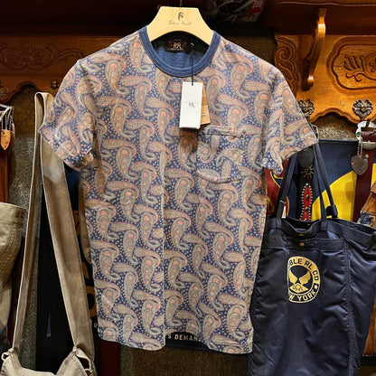 RRL Blue Dye Cotton Short Sleeve Tee