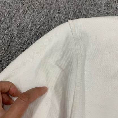 maison margiela white embroidered logo sweatshirt