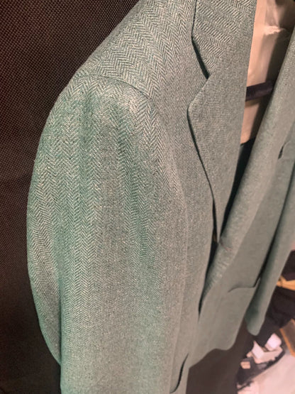 elegant light green silk suit jacket