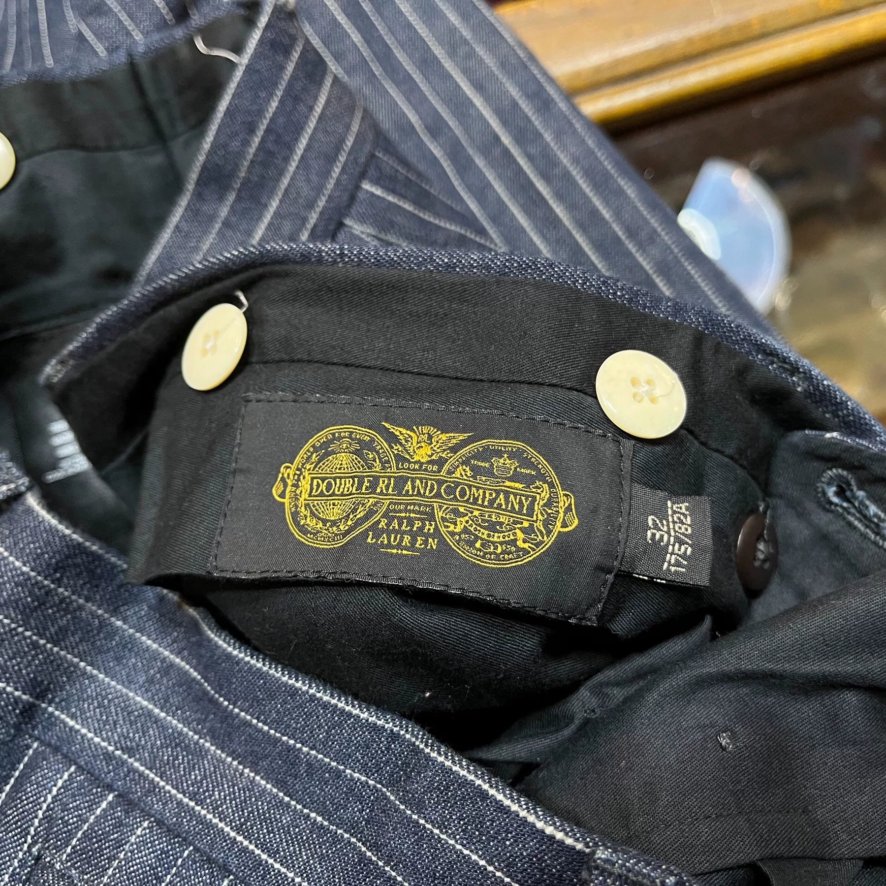 RRL Indigo Striped Suit