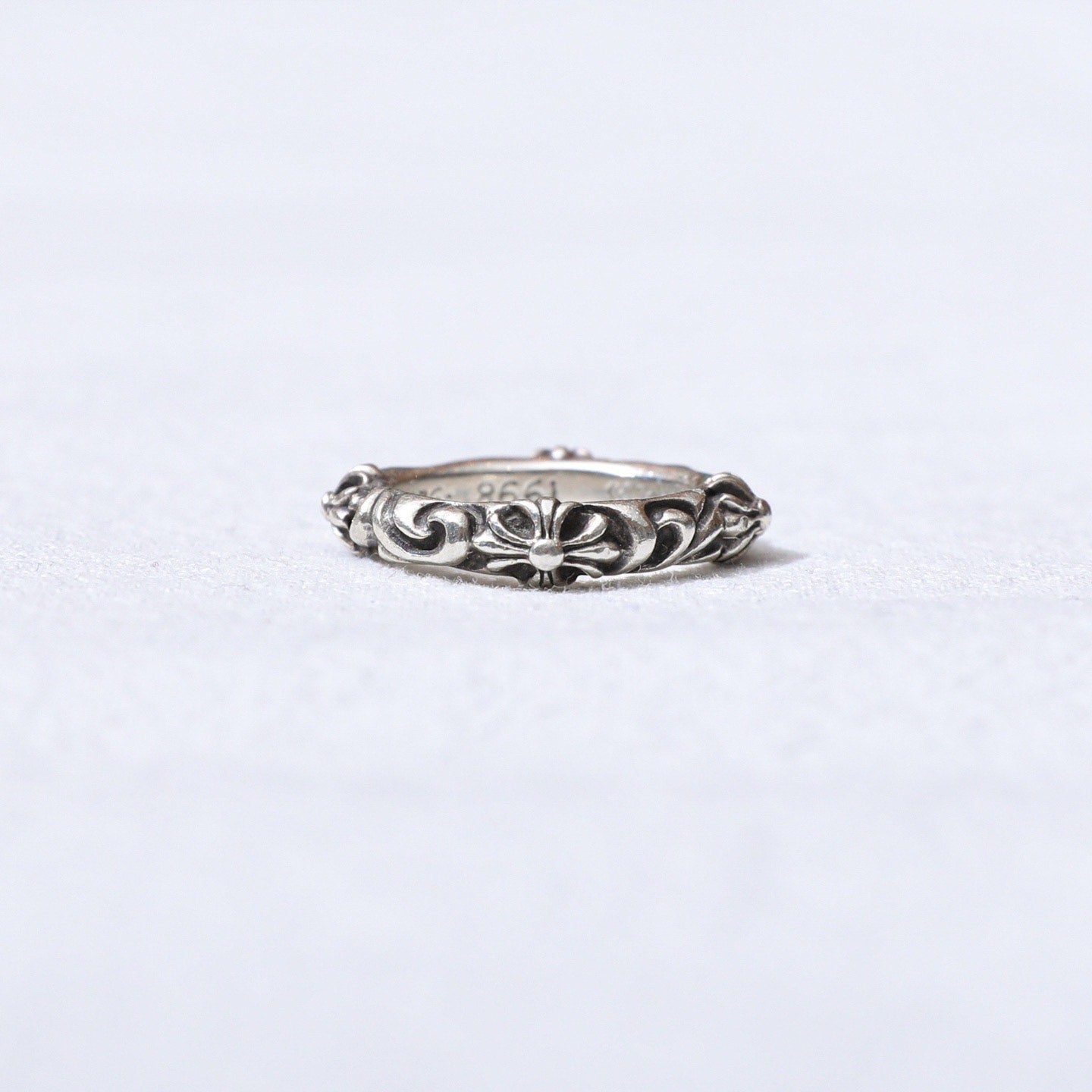 Chrome Hearts 925 Silver Cross Ring