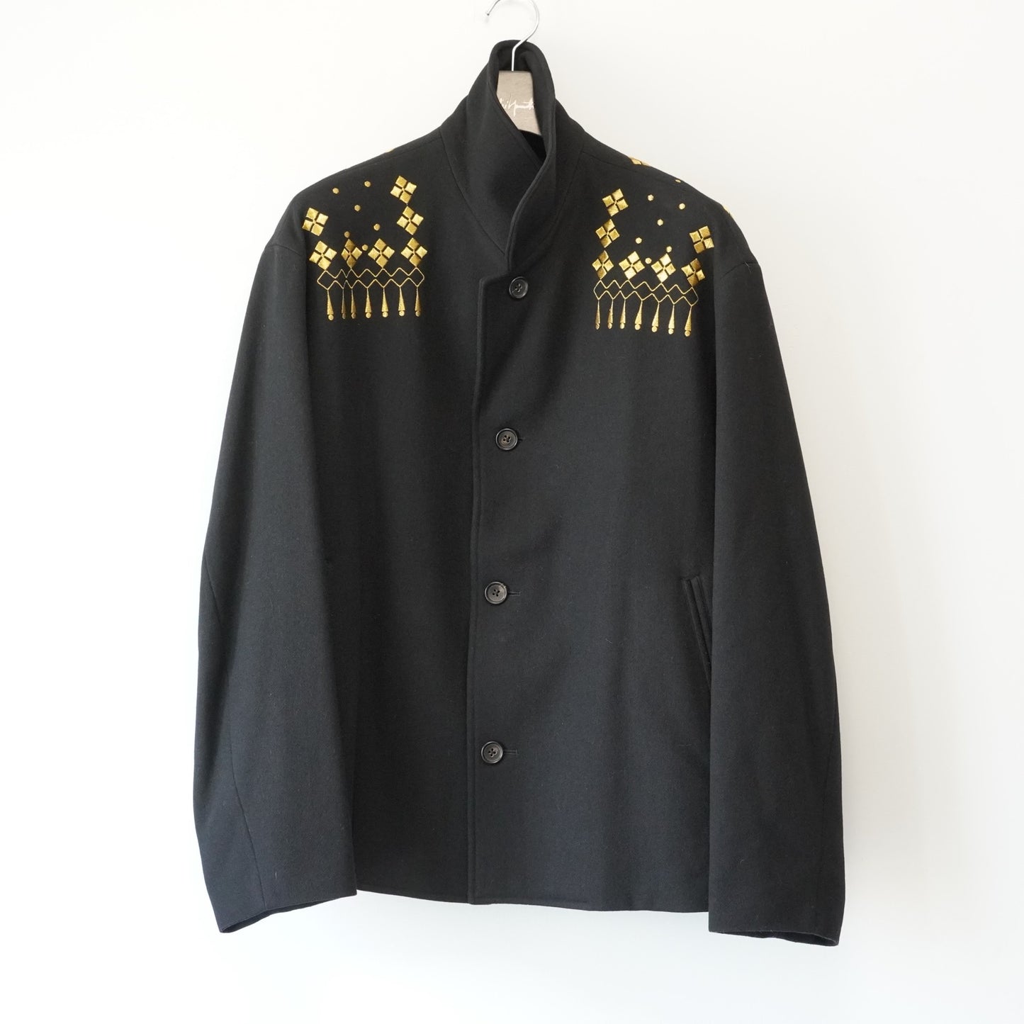 yohji yamamoto gold embroidered jacket